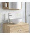 vidaXL Bathroom Wash Basin Chrome 35.5 x 35.5 x 14.5 cm Metal