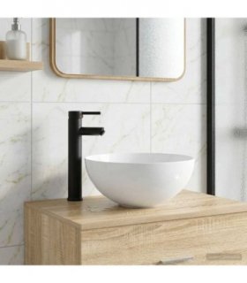 vidaXL Bathroom Wash Basin Matte Black 35.5 x 35.5 x 14.5 cm Metal