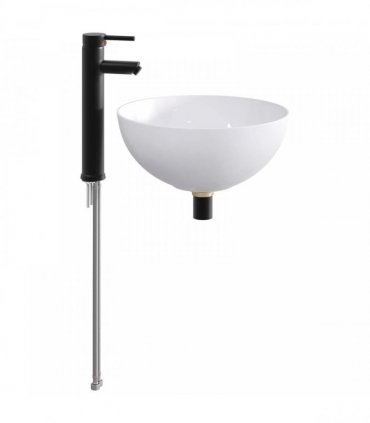 vidaXL Bathroom Wash Basin Matte Black 35.5 x 35.5 x 14.5 cm Metal