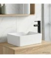 vidaXL Bathroom Wash Basin Matte Black 40.5 x 30.5 x 13 cm Metal