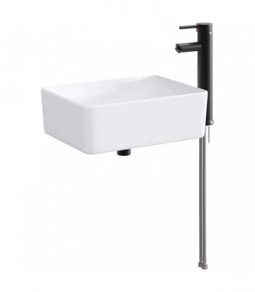 vidaXL Bathroom Wash Basin Matte Black 40.5 x 30.5 x 13 cm Metal
