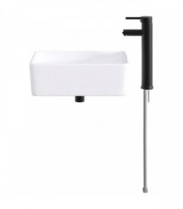 vidaXL Bathroom Wash Basin Matte Black 40.5 x 30.5 x 13 cm Metal