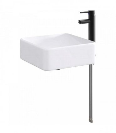 vidaXL Bathroom Wash Basin Matte Black 36.5 x 36.5 x 13 cm Metal