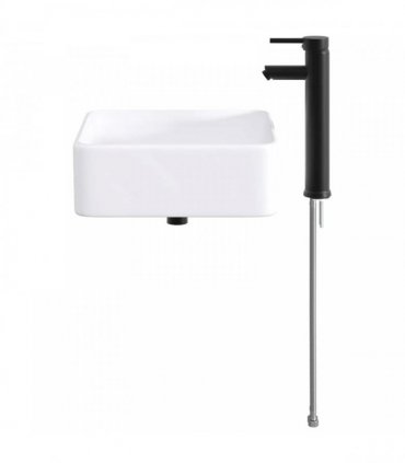 vidaXL Bathroom Wash Basin Matte Black 36.5 x 36.5 x 13 cm Metal