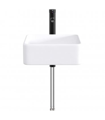 vidaXL Bathroom Wash Basin Matte Black 36.5 x 36.5 x 13 cm Metal