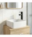 vidaXL Bathroom Wash Basin Matte Black 49 x 37 x 14 cm Metal