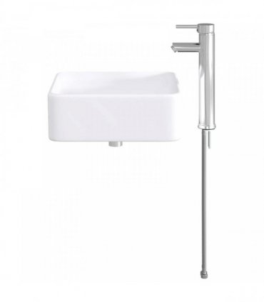 vidaXL Bathroom Wash Basin Chrome 49 x 37 x 14 cm Metal