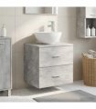 vidaXL Wall-Mounted Sink Vanity Concrete Grey 49.5 x 35 x 63 cm
