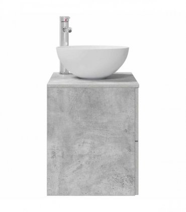 vidaXL Wall-Mounted Sink Vanity Concrete Grey 49.5 x 35 x 63 cm