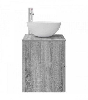 vidaXL Wall-Mounted Sink Vanity Grey Sonoma 49.5 x 35 x 63 cm