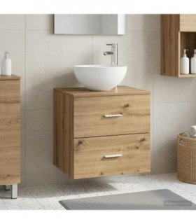 vidaXL Wall-Mounted Sink Vanity Artisan Oak 49.5 x 35 x 63 cm
