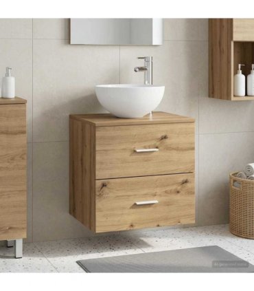 vidaXL Wall-Mounted Sink Vanity Artisan Oak 49.5 x 35 x 63 cm