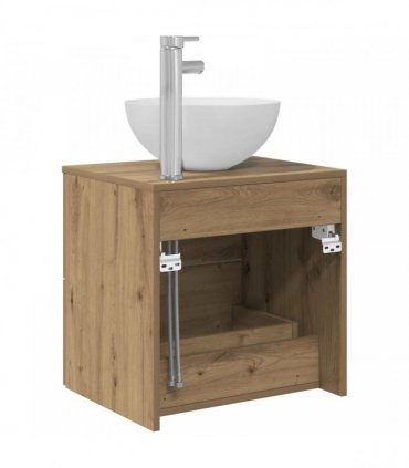 vidaXL Wall-Mounted Sink Vanity Artisan Oak 49.5 x 35 x 63 cm