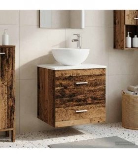 vidaXL Wall-Mounted Sink Vanity Old Wood 49.5 x 35 x 63 cm