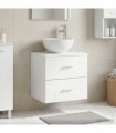 vidaXL Wall-Mounted Sink Vanity White 49.5 x 41 x 64.5 cm