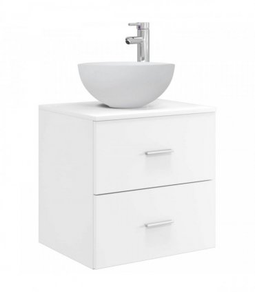 vidaXL Wall-Mounted Sink Vanity White 49.5 x 41 x 64.5 cm