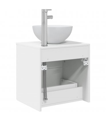 vidaXL Wall-Mounted Sink Vanity White 49.5 x 41 x 64.5 cm