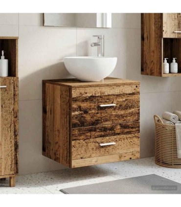 vidaXL Wall-Mounted Sink Vanity Old Wood 49.5 x 41 x 64.5 cm