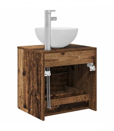 vidaXL Wall-Mounted Sink Vanity Old Wood 49.5 x 41 x 64.5 cm