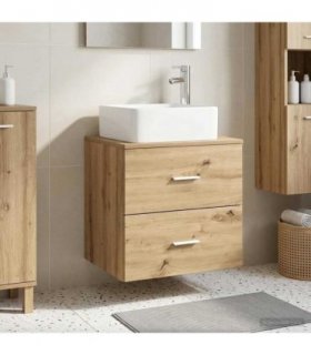 vidaXL Wall-Mounted Sink Vanity Artisan Oak 49.5 x 41 x 63 cm