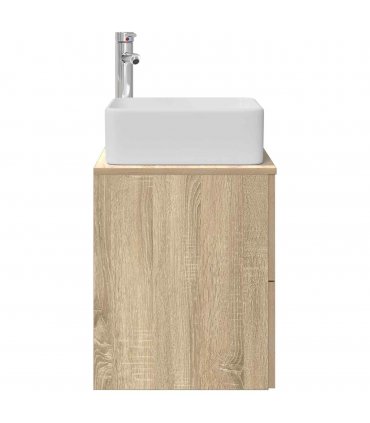 vidaXL Wall-Mounted Sink Vanity Sonoma Oak 49.5 x 41 x 63 cm