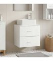vidaXL Wall-Mounted Sink Vanity White 49.5 x 41 x 63 cm