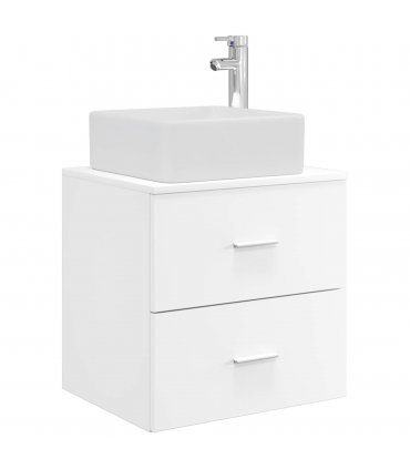 vidaXL Wall-Mounted Sink Vanity White 49.5 x 41 x 63 cm