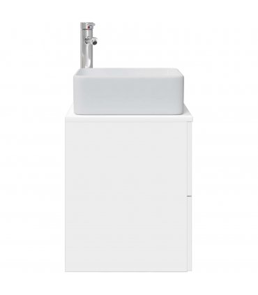 vidaXL Wall-Mounted Sink Vanity White 49.5 x 41 x 63 cm