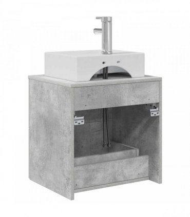 vidaXL Wall-Mounted Sink Vanity Concrete Grey 49.5 x 41 x 62.5 cm