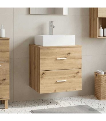 vidaXL Wall-Mounted Sink Vanity Artisan Oak 49.5 x 41 x 62.5 cm