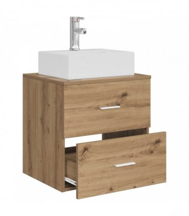 vidaXL Wall-Mounted Sink Vanity Artisan Oak 49.5 x 41 x 62.5 cm