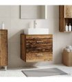 vidaXL Wall-Mounted Sink Vanity Old Wood 49.5 x 41 x 62.5 cm