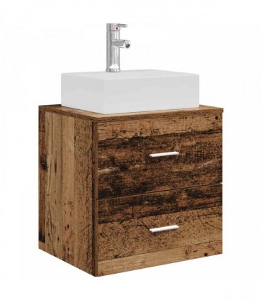 vidaXL Wall-Mounted Sink Vanity Old Wood 49.5 x 41 x 62.5 cm