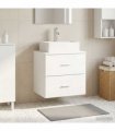 vidaXL Wall-Mounted Sink Vanity White 49.5 x 41 x 62.5 cm