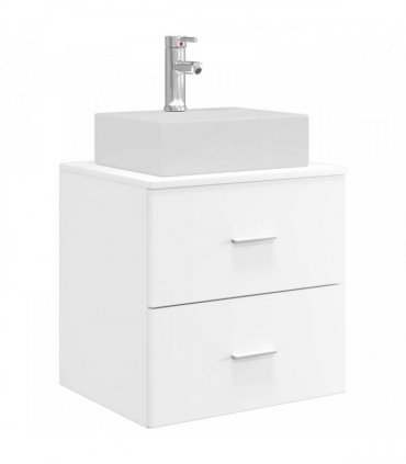 vidaXL Wall-Mounted Sink Vanity White 49.5 x 41 x 62.5 cm
