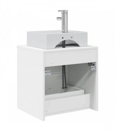 vidaXL Wall-Mounted Sink Vanity White 49.5 x 41 x 62.5 cm