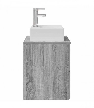 vidaXL Wall-Mounted Sink Vanity Grey Sonoma 49.5 x 41 x 62.5 cm