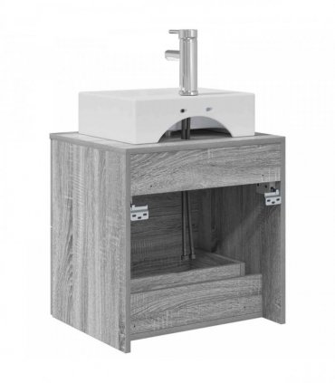 vidaXL Wall-Mounted Sink Vanity Grey Sonoma 49.5 x 41 x 62.5 cm