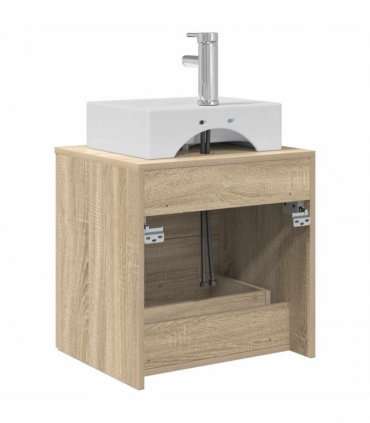 vidaXL Wall-Mounted Sink Vanity Sonoma Oak 49.5 x 41 x 62.5 cm