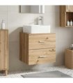 vidaXL Wall-Mounted Sink Vanity Artisan Oak 53 x 34.5 x 63 cm