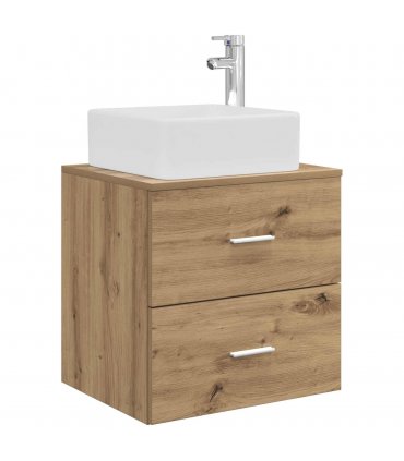 vidaXL Wall-Mounted Sink Vanity Artisan Oak 53 x 34.5 x 63 cm