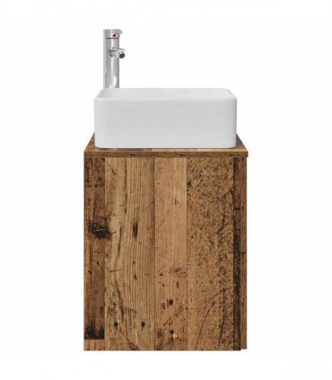 vidaXL Wall-Mounted Sink Vanity Old Wood 53 x 34.5 x 63 cm