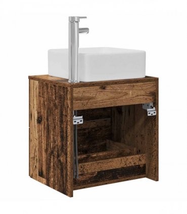 vidaXL Wall-Mounted Sink Vanity Old Wood 53 x 34.5 x 63 cm