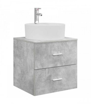 vidaXL Wall-Mounted Sink Vanity Concrete Grey 49.5 x 44.5 x 65 cm