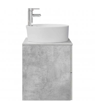 vidaXL Wall-Mounted Sink Vanity Concrete Grey 49.5 x 44.5 x 65 cm