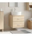 vidaXL Wall-Mounted Sink Vanity Sonoma Oak 49.5 x 44.5 x 65 cm
