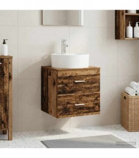 vidaXL Wall-Mounted Sink Vanity Old Wood 49.5 x 44.5 x 65 cm