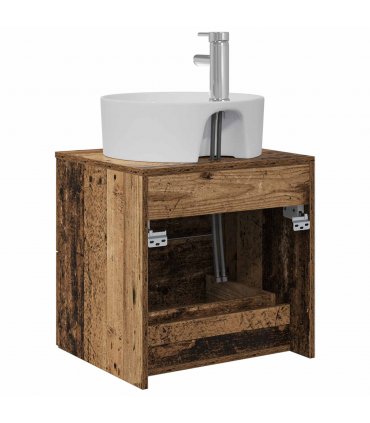 vidaXL Wall-Mounted Sink Vanity Old Wood 49.5 x 44.5 x 65 cm
