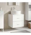 vidaXL Wall-Mounted Sink Vanity White 49.5 x 44.5 x 65 cm