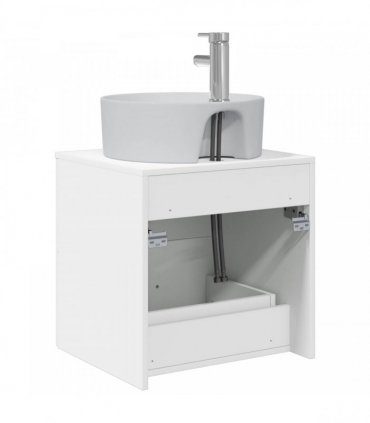 vidaXL Wall-Mounted Sink Vanity White 49.5 x 44.5 x 65 cm